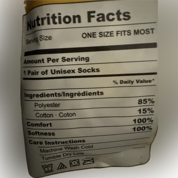 NWT -Bacon Socks Stocking Stuffer Unisex One Size - Picture 2 of 3